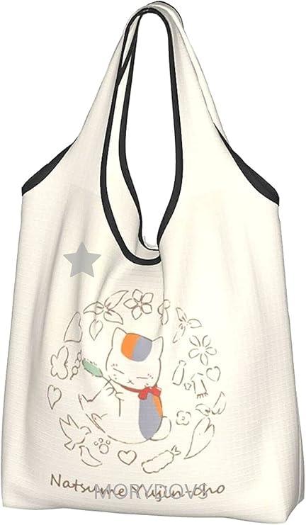 [はゐ] 夏目友人帳 ニャンコ先生 エコバッグ 買い物バッグ 折りたたみ ショッピングバッグ 買い物袋 手提げ 携帯便利 防水 携帯便利 軽量 繰り返し洗える 収納画像