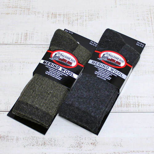 【楽天市場】The Rail Road Sock Merino Wool Socks / 2965 Boots / Black & Olive ...