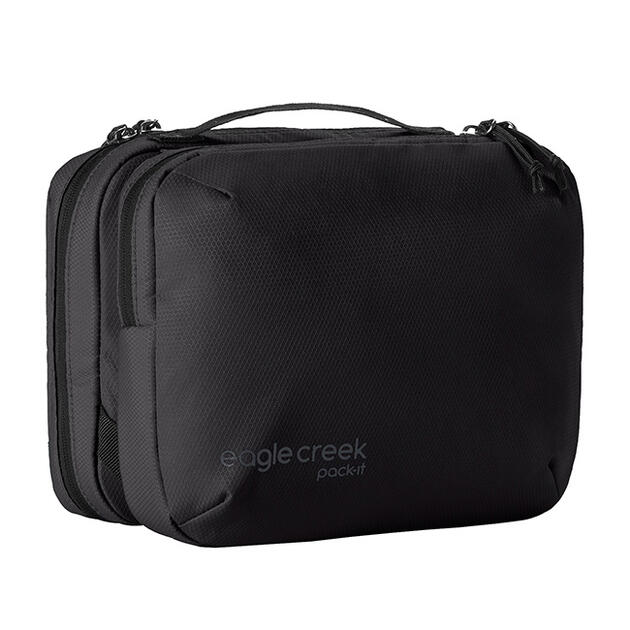 Eagle Creek Pack It Hanging Toiletry Kit / Black organizer pouch travel イーグル クリーク / パックイット ハンギング トイレタリー キット ブラック / 黒 / ジップ ポーチ 洗面用具 化粧品 収納 フック 旅行 トラベル eagle