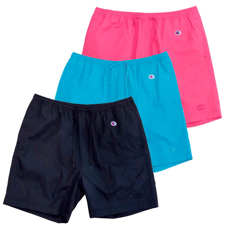 Champion Action Style Nylon Washer Short Pants / 3-col retro shorts チャンピオン アクション スタイル ナイロン ワッシャー ショートパンツ 3色展開 / 同色 刺繍ロゴ メッシュ 裏地 レトロ スポーツ champion 90s 80s