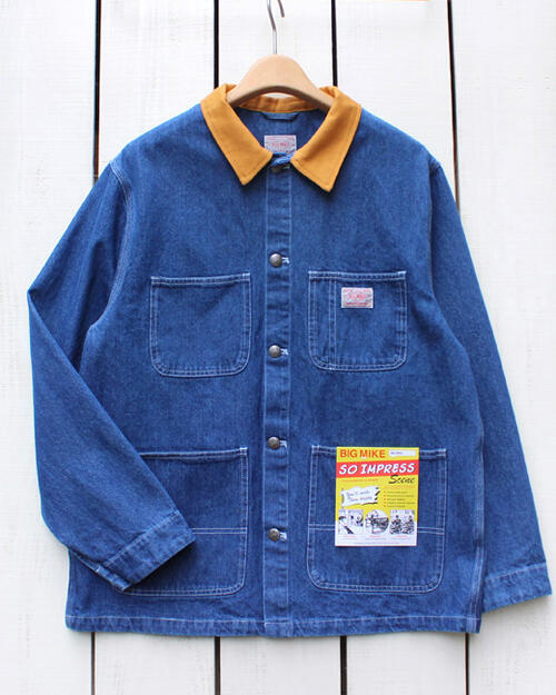 OX HIDEカバーオール 40's SUPER OX HIDE ダブル襟 デニムカバーオール 良雰囲気 実寸