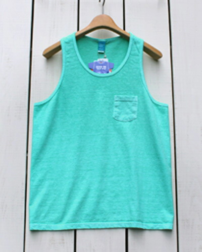 夏の定番! Good On Special Pocket Tank Top Mint Pigment Dye グッドオン グットオン ポケット タンクトップ ノースリーブ ミント 製品 染め goodon 別注色