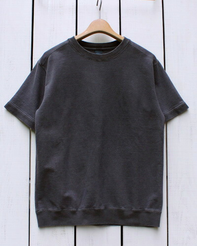 Good On SS Terry Shirts / sweat crew Light French Terry Black Pigment グッドオン 半袖 テリーシャツ クルーネック スウェット 裏毛 ブラック 黒 製品染め / men goodo good on|Beard Store