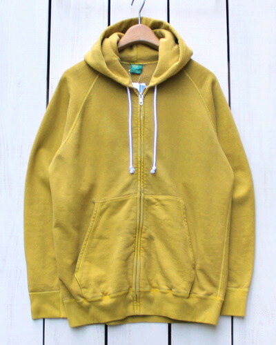 Good On  Raglan Zip Hood Sweat / Parka   9薬局衡オンス french terry / P-Banana  グッドオン グットオン  ラグラン ジップ ボンネット 汗水  フレンチテリー 裏毛 パーカー  バナナの木 えの具 生産物染め 黄色 日本製 goodon pigment