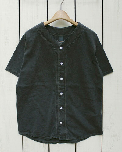 Good On Baseball Shirts / short sleeve Black Pigment Dye グッドオン グットオン ベースボール シャツ / Tシャツ 半袖 ブラック 黒 製品染め Fabric made in USA 日本製 goodon レイヤード 重ね着｜Beard Store