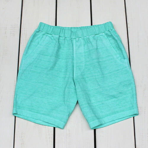 Good On Special Heavy Jersey Travel Shorts short pants 9oz / Mint Pigment グッドオン グットオン ヘビージャージ トラベル ショーツ ミント 製品染め 別注色 Fabric made in USA 日本製 good on グッドオン