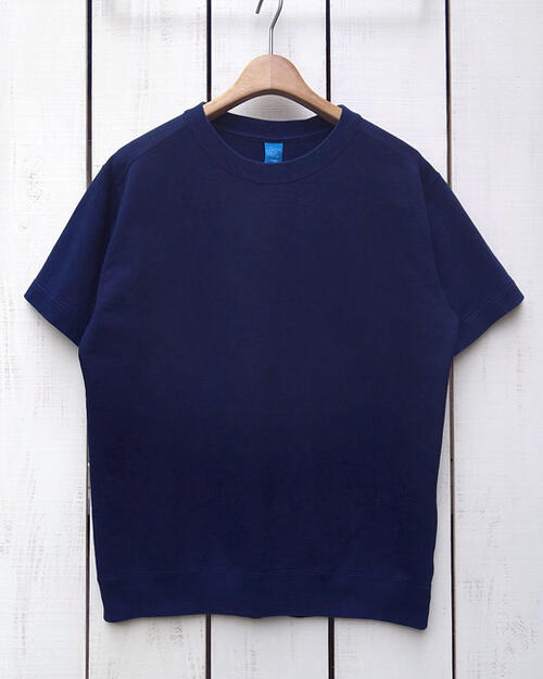 Good On Limited  SS Terry Shirts / Indigo  sweat crew light french terry  グッドオン グットオン  半袖 汗水 / インディゴ 藍  労働者の一団のど首 フレンチテリー 裏毛  生産品染め men goodon  制限事項生み出すこと