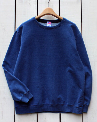 楽天市場】メンズ 藍染め クルーネック スウェット トレーナー 長袖