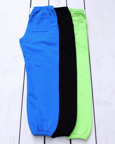 Upcycle The Organic Pants / 3-Col 3 end fleece sweat Cobalt & Black & Lime アップサイクル オーガニック パンツ スウェット 裏起毛 12oz 厚手 3色展開 コバルト ブラック ライム made in usa アメリカ製 upcycle