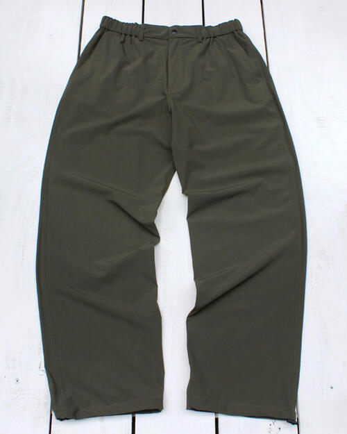 KAVU Bellevue Pants / Olive nylon stretch / wide straight カブー ベルビュー パンツ / オリーブ ストレッチ ナイロン ワイド ストレート 裾 ドローコード 調節可 アウトドア kavu パンツ