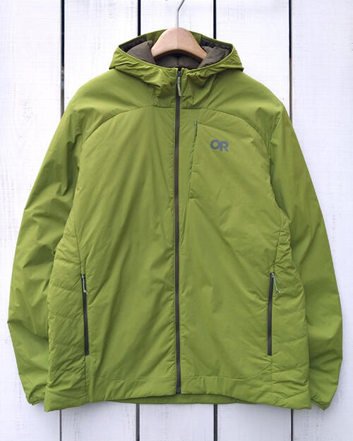 Outdoor Research Vesper Insulated Hoodie / Rainforest jacket / vertical x eco sr アウトドア リサーチ ヴェスパー フーディ ジャケット グリーン / 黄緑 中綿 ストレッチ 軽量 保温 耐風 耐水 コンパクト outdoor|Beard Store