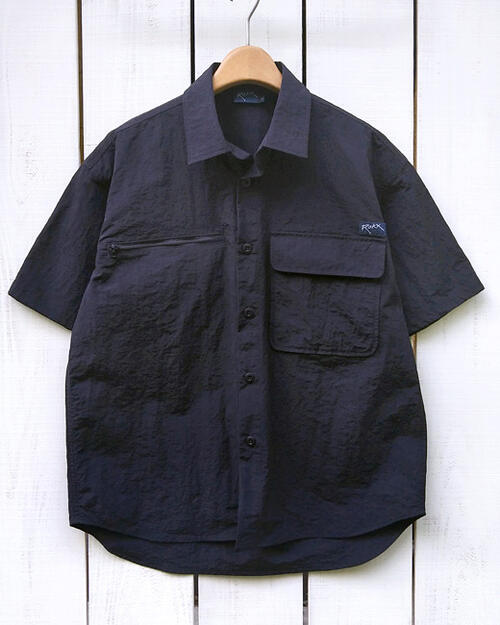 Rokx Keu  Dry SS Shirts / Black  packable quick dry nylon  ロックス  素っ気ない ナイロン 半袖 プルオーバー  撥水 軽さ 速乾 パッカブル  黒いこと 黒 / アウトドア  outdoor rokx