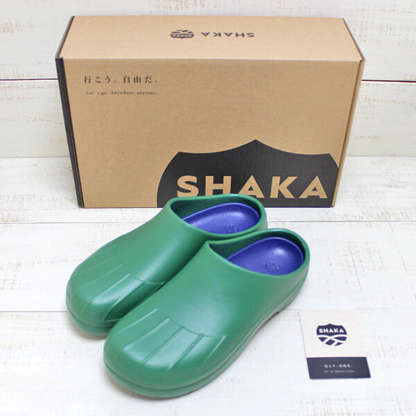 SHAKA Garden Clog Ev / Green sandal outdoor eva シャカ ガーデン クロッグ EV / グリーン ブルー インソール 取り外し可 サンダル 一体成型 軽量 防汚 水洗い イージーケア shaka outdoor sports