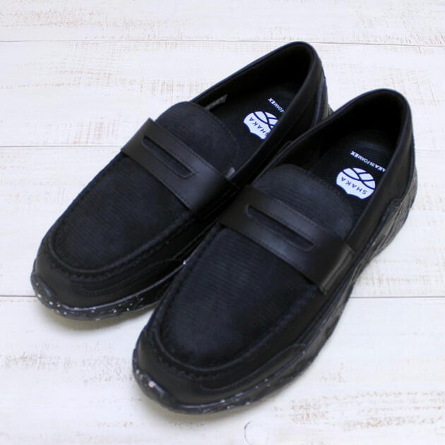 SHAKA Blk Meteor Loafer SXL / Black sneaker shoes urban outdoor シャカ メテオ ローファー / ブラック 黒 スニーカー 防水 フィルム クッション性 高機能インソール shaka travel town トラベル タウン