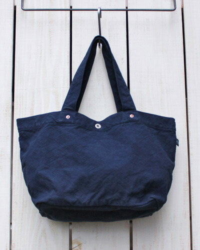 定番 V.D.L.C  Boat Tote L / tote bag  Dark Navy / Overdye  ブイディーエルシー  舟形 トートバッグ L大きさ  大きめ 肩かけ キャンヴァス 綿織物  うす暗い 米国海軍 濃紺色 後染 made インチ japan 日本製 vdlc 帆布 トート