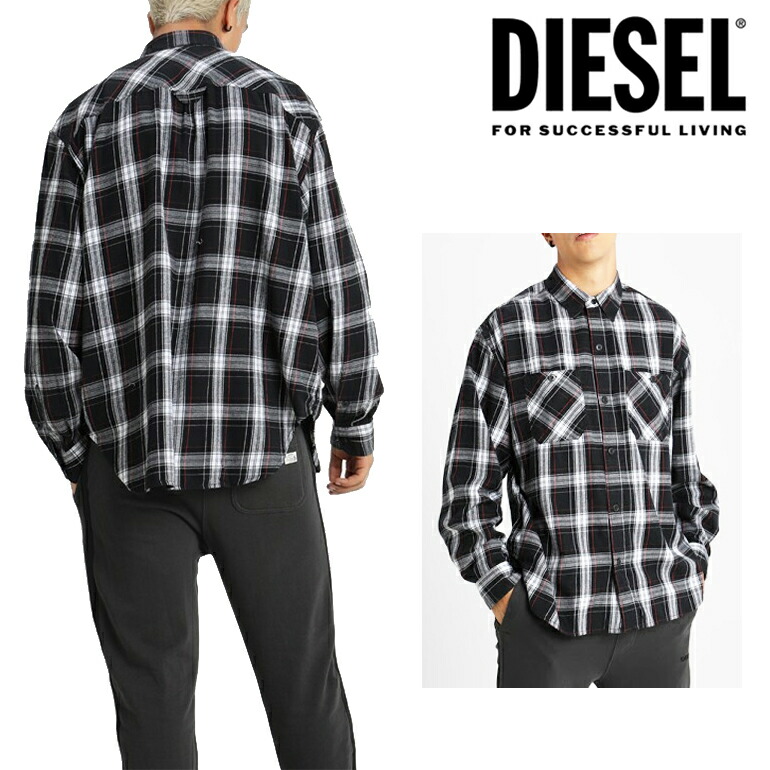 楽天市場 Diesel ディーゼル メンズ 長袖シャツs Oize Mens Shirtカジュアルシャツ ネルシャツ チェックシャツ インポートオーバー サイズ ビッグサイズ インポートショップ Beare