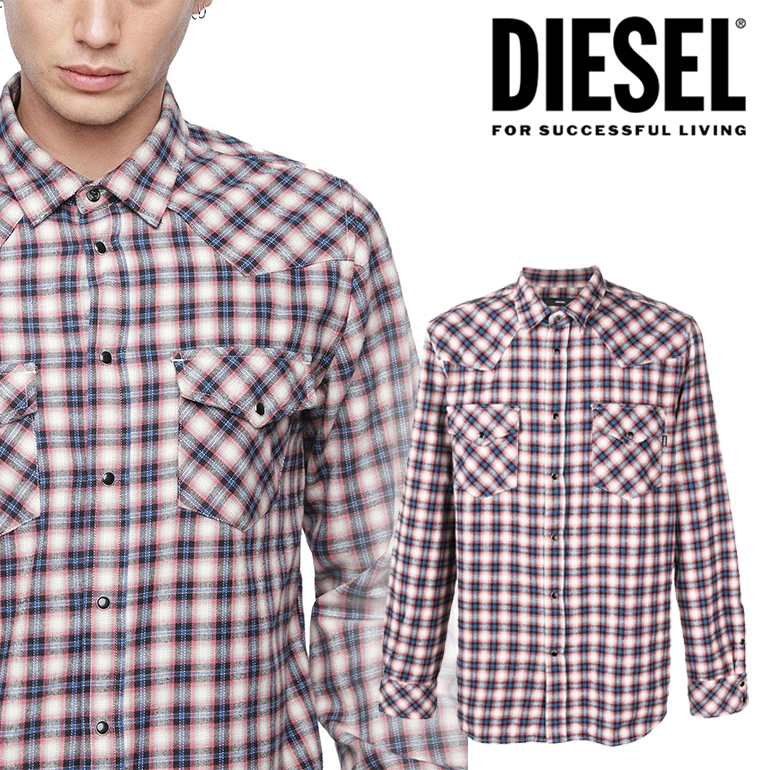 楽天市場 ディーゼル メンズ Diesel 長袖シャツ トップスs East Long B Shirtチェックシャツ ネルシャツ インスタ映え オシャレ 大きいサイズ ビッグサイズあり インポートショップ Beare