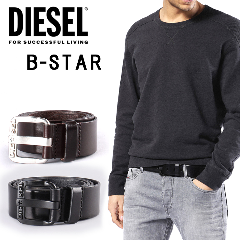 楽天市場 ディーゼル レザーベルト Diesel ベルトロゴバックル ロゴ 星b Star Belt X Pr227本革 レザー ブラウン ブラック シンプル かっこいい インポートショップ Beare