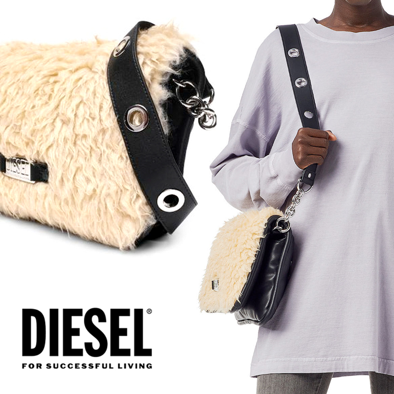 【楽天市場】DIESEL ディーゼル ショルダーバッグ ファーバッグ