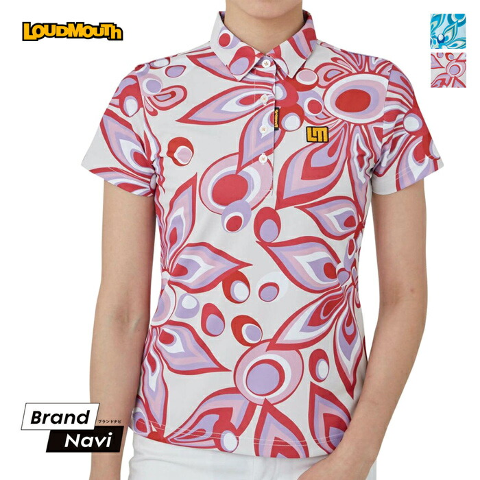 LOUDMOUTH 〘ラウドマウス　レディースゴルフウェア半袖　ピンク柄〙 楽天市場】ラウドマウス レディース 半袖 柄 シャツ ゴルフ