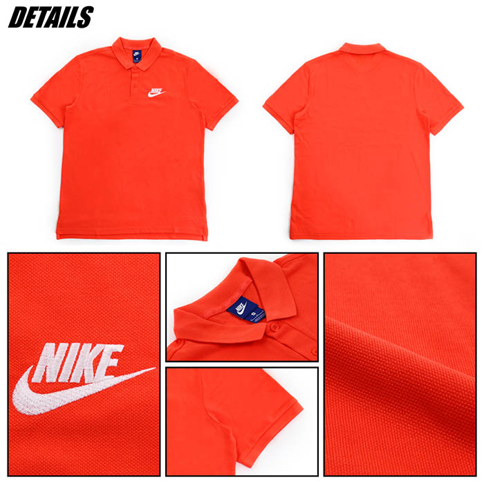 orange nike polo shirt