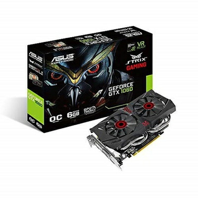 【中古】 ASUS R.O.G. STRIXシリーズ NVIDIA GeForce GTX1060搭載ビデオカード オーバークロック メモリ6GB STRIX-GTX1060-DC2O6G｜ベアホームズ