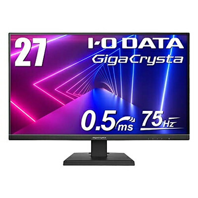 【中古】 IODATA ゲーミングモニター 27インチ SVGA GigaCrysta 75Hz 0.5ms TNパネル (PS4/HDMI&times;2/DisplayPort/アナログRGB/スピーカー付/保証/土日サポート) EX-LDGC271TB｜ベアホームズ 23,631円