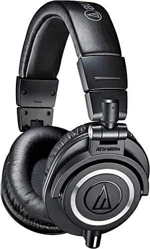 【中古】 オーディオテクニカ ATH-M50x プロフェッショナルモニターヘッドホン 有線 DTM レコーディング ミックス マスタリング DJ 宅録 【国内正規品】ブラック