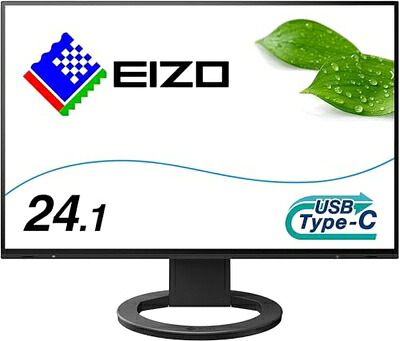 【中古】 EIZO FlexScan EV2485-BK (24.1型/1920×1200/フレームレスモニター/アンチグレアIPS/疲労困憊目助け出す/黒いこと)