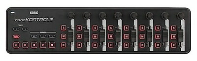 【中古】 KORG 定番 USB MIDIコントローラー nanoKONTROL2 BK ブラック 音楽制作 DTM コンパクト設計で持ち運びに最適 すぐに始められるソフトウェアライセンス込み