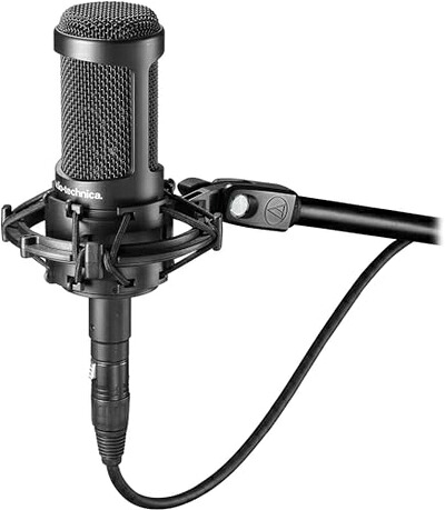 【中古】 オーディオテクニカ AT2050 コンデンサーマイク XLR 単一指向性マイク / 双指向 / 全指向 / ローカットスイッチ / PADスイッチ / 専用ショックマウント付き/ レコーディング / 宅録 / 動画配信 / ポッドキャスト / 実況 / DTM / ブラック 【国内正規品】