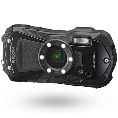 【中古】 RICOH WG-80 BLACK リコー本格防水デジタルカメラ 14m防水 (連続2時間) 1.6m耐衝撃 防塵 -10℃耐寒 アウトドアで活躍するタフネスボディ CALSモード搭載で 現場記録など幅広いビジネスシーンで活躍3121