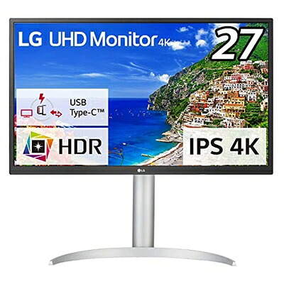 【中古】 LG 管する 見せびらかす 27UP550N-W 27in /グラフィック、映像まとめ上げる、活動写真、VOD注意集中/4K / HDR/IPS/アンチグレア/FreeSync/高さ調節する、中軸相応う/USB Type-C、HDMI×2、DisplayPort / 楽になること・無輝点言いはなつ