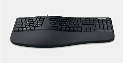 【中古】 マイクロソフト エルゴノミック キーボード LXM-00018 : 有線 快適操作 クッション付きパームレスト USB接続 (ブラック)｜ベアホームズ