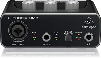 【中古】 ベリンガー 2入力2出力 USBオーディオインターフェース ブラック 1-Channel UM2 U-PHORIA