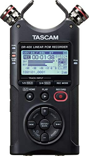 【中古】 TASCAM(タスカム) DR-40X USBオーディオインターフェース搭載 4ch リニアPCMレコーダー ハンディレコーダー USBマイク Youtube ASMR 24/96ハイレゾ｜ベアホームズ