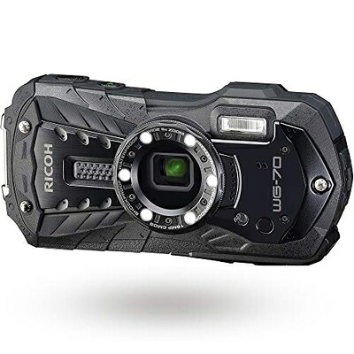 【中古】 RICOH WG-70 ブラック リコー本格防水デジタルカメラ 14m防水 (連続2時間) 1.6m耐衝撃 防塵 -10℃耐寒 アウトドアで活躍するタフネスボディ CALSモード搭載で 現場記録など幅広いビジネスシーンで活躍 03866