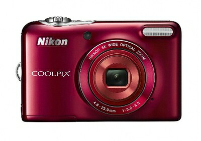 【中古】 Nikon デジタルカメラ COOLPIX L30 5倍ズーム 2005万画素 乾電池タイプ レッド L30RD｜ベアホームズ