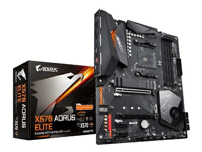 【中古】 GIGABYTE X570 AORUS ELITE ATX マザーボード [AMD X570チップセット搭載] MB4789｜ベアホームズ