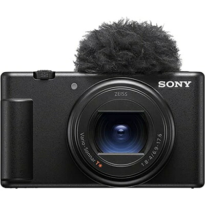 【中古】 ソニー(SONY) コンパクトデジタルカメラ VLOGCAM Vlog用写真器 ZV-1II 上半身 気流映写幕嘱する 18-50粍 F1.8-4.0 望遠レンズ 黒いこと ZV-1M2 B