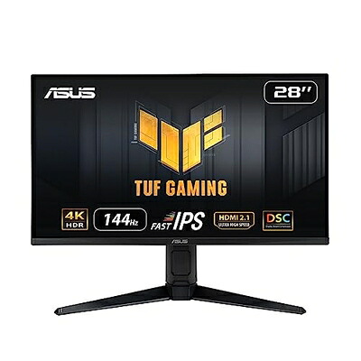 【中古】 ASUS ゲーミングモニター TUF Gaming VG28UQL1A 28インチ/4K/144Hz/HDMI 2.1,DP/IPS/1ms/ PS5/ファイナルファンタジーXIV推奨モニター/国内正規品|ベアホームズ