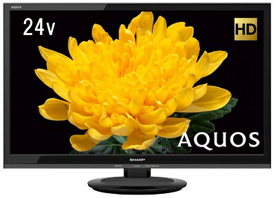 【中古】 シャープ 24V型 液晶 テレビ AQUOS LC-24P5-B ハイビジョン 外付HDD対応(裏番組録画) ブラック 2017年モデル