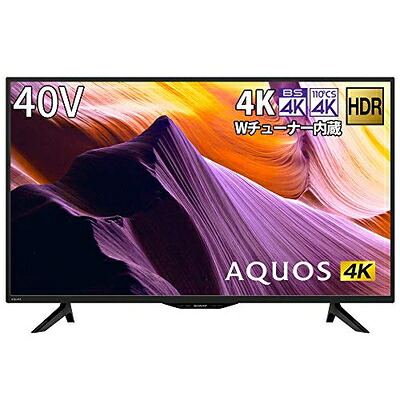 【中古】 シャープ 40V型 4K チューナー内蔵 液晶 テレビ AQUOS HDR対応 4T-C40BH1 2019年モデル|ベアホームズ