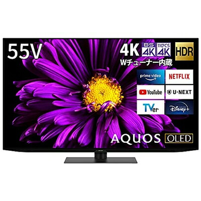 【中古】 シャープ 55V型 有機EL テレビ AQUOS OLED 4T-C55DQ1 4K チューナー内蔵 Android TV (202モデル) 117,414円