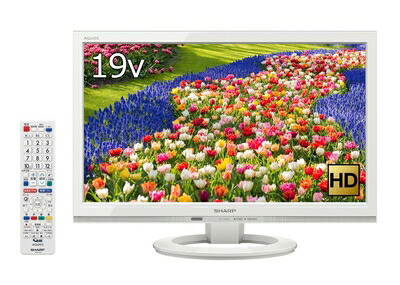 【中古】 シャープ 19V型 AQUOS ハイビジョン 液晶テレビ 外付HDD対応(裏番組録画) ホワイト LC-19K40-W