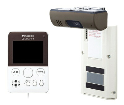 【中古】 Panasonic ワイヤレスドアモニター ドアモニ 赤銅色 ワイヤレスドアカメラ+管する親機 各1台仕掛ける VL-SDM310-T