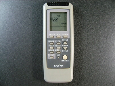 【中古】 三洋電機 エアコンリモコン RCS-WR4B(K)