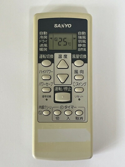 三洋電機 サンヨー エアコンリモコン RCS-WVD1A(K) 楽天市場】【中古】三洋電機 サンヨー エアコンリモコン RCS