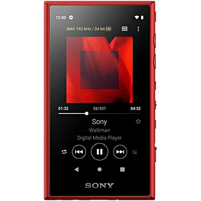 【中古】 ソニー ウォークマン 64GB Aシリーズ NW-A107 : ハイレゾ対応 / MP3プレーヤー / bluetooth / android搭載 / microSD対応 タッチパネル搭載 最大26時間連続再生 360 Reality Audio再生可能モデル レッド NW-A107 RM|ベアホームズ