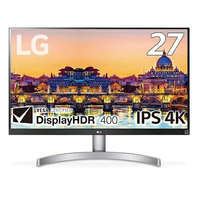 【中古】 LG 管する 見せびらかす 27UL600-W 27in/4K/DisplayHDR400/IPS非光輝/HDMI×2、DisplayPort